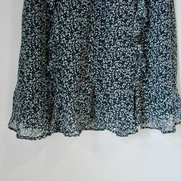 Floral Summer Sleeveless Mini Dress Storia Green White Ruffles Wedding Medium - Picture 12 of 16